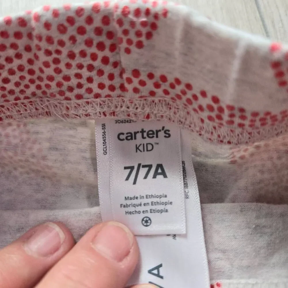 Carter's Valentine heart Girl leggings 7